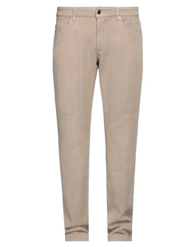 Jeckerson Man Pants Beige Size 40 Cotton, Elastane In Beige