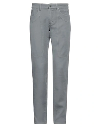 Jeckerson Man Pants Grey Size 42 Cotton, Elastane