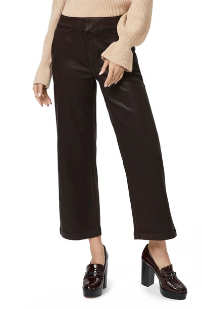 Paige Nellie High Rise Cropped Trouser Jeans In Coated Chicory Coffee In Chrycfelxc