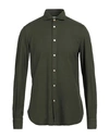 Boglioli Man Shirt Green Size 15 ¾ Viscose, Cotton