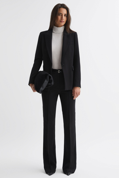 Reiss Gabi - Black Petite Tailored Single Breasted Suit Blazer, Us 10