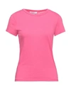Michael Stars Woman T-shirt Fuchsia Size Xs Cotton In Pink