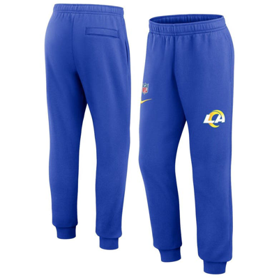 Nike Royal Los Angeles Rams 2023 Sideline Club Jogger Trousers In Blue