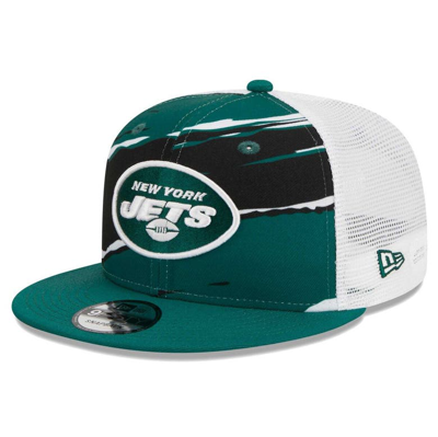 New Era Green New York Jets  Tear Trucker 9fifty Snapback Hat