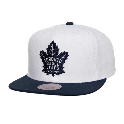 Mitchell & Ness Men's  White Toronto Maple Leafs Core Team Ground 2.0 Snapback Hat