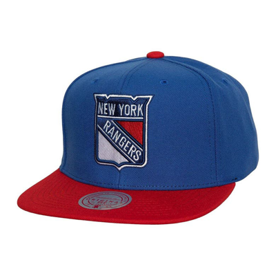 Mitchell & Ness Men's  Blue New York Rangers Core Team Ground 2.0 Snapback Hat