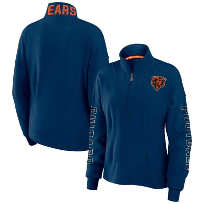 Wear By Erin Andrews Navy Chicago Bears Half-zip Jacket