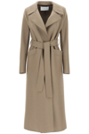 Harris Wharf London Long Pressed Wool Coat In Brown