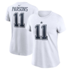 Nike Women's  Micah Parsons White Dallas Cowboys Player Name And Number T-shirt In White