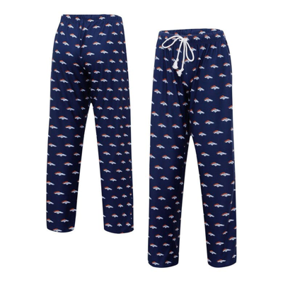 Concepts Sport Navy Denver Broncos Gauge Allover Print Sleep Pants