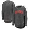 Pressbox Black Ohio State Buckeyes Vintage Washed Pullover Sweatshirt In Black