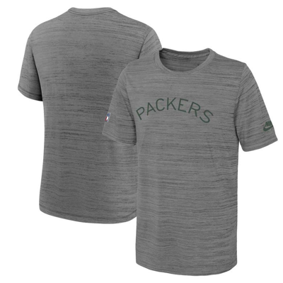 Nike Kids' Youth  Heather Gray Green Bay Packers Throwback Performance T-shirt