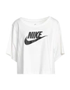 Nike Woman T-shirt White Size 3xl Cotton In White