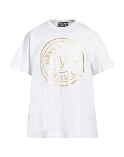 Versace Jeans Couture Man T-shirt White Size 3xl Cotton