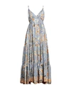 Co. Go Woman Long Dress Slate Blue Size 4 Silk In Blue