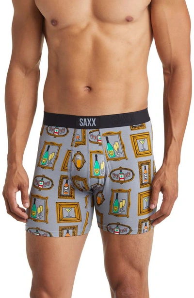 Saxx Ultra Super Soft Relaxed Fit Boxer Briefs In Gallery Wall- Tradewinds