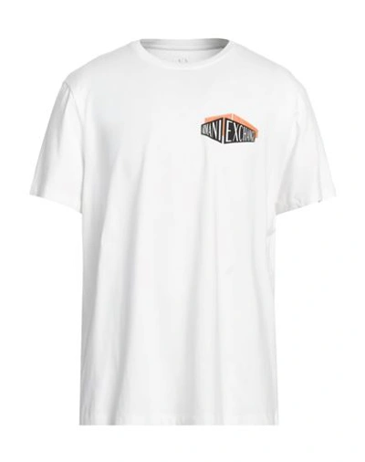 Armani Exchange Man T-shirt White Size Xs Cotton, Elastane