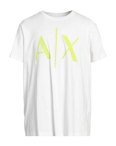 Armani Exchange Man T-shirt White Size Xxl Cotton