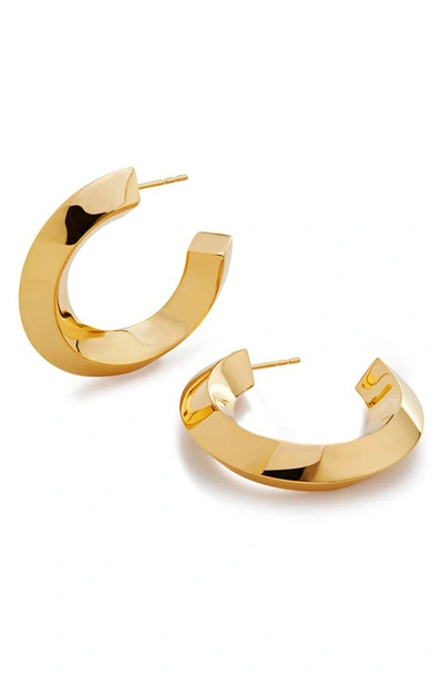 Monica Vinader Power Large Hoop Earrings In 18ct Gold Vermeil