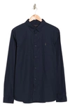 Allsaints Hawthorne Slim-fit Stretch-cotton Shirt In Fairbank Navy