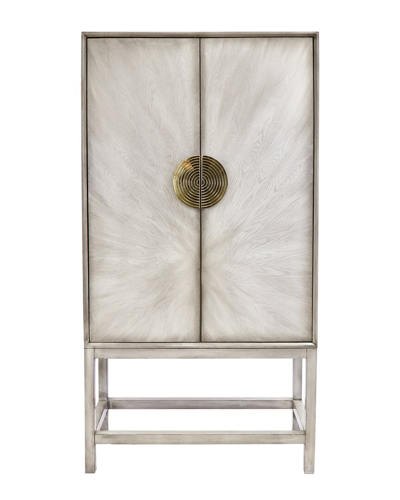 Pasargad Home Calypso Oliver Design Bar Cabinet In Grey