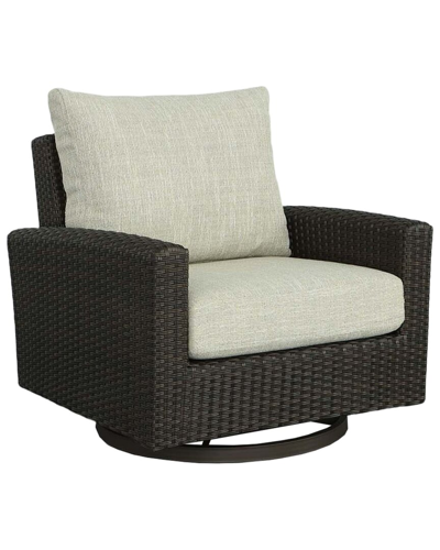 Progressive Furniture Wicker Swivel Chair In Brown