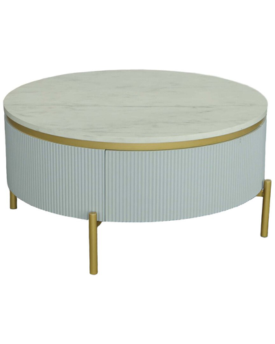 Progressive Furniture Round Cocktail Table In White
