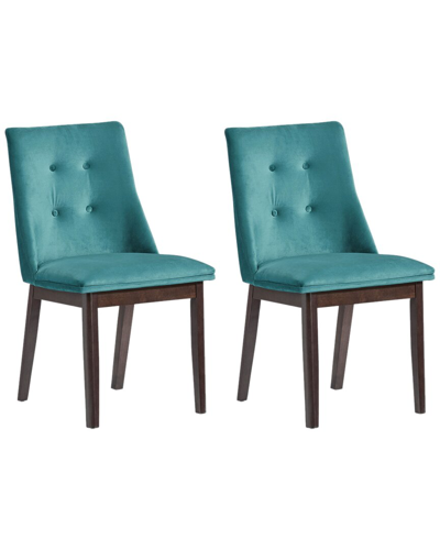 Progressive Furniture Set Of 2 Accent Side Chairs In Green