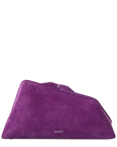 Attico 8:30pm Suede Clutch Bag In Purple