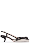 Roger Vivier Virgule Bow Slingback Pumps In Fabric In Black