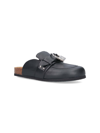 Jw Anderson Padlock Leather Mule Slides In Black