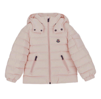 Moncler Kids' Zip-up Long-sleeved Jacket In Light Pink