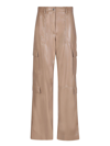 MSGM HIGH-WAISTED LEATHER TROUSERS