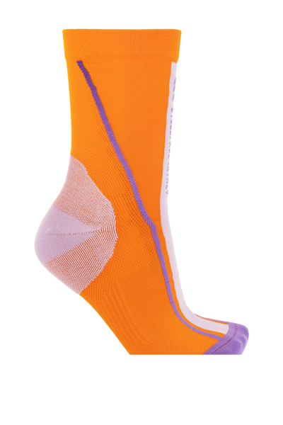 Adidas By Stella Mccartney Asmc Crew Socks In Orange