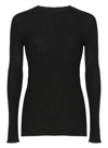 Rick Owens Ribbed-knit Virgin Wool Sweater In Black