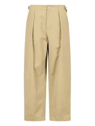 Burberry Wide Pants In Hunter