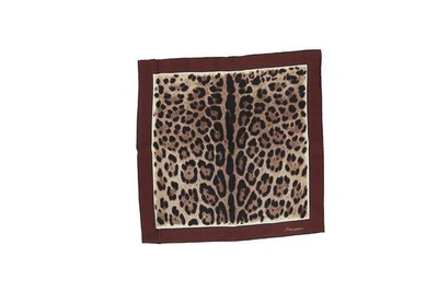 Dolce & Gabbana Leopard Printed Square Scarf In M Leo