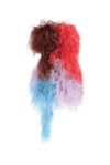 Attico Keri Colorblock Feather Strapless Minidress