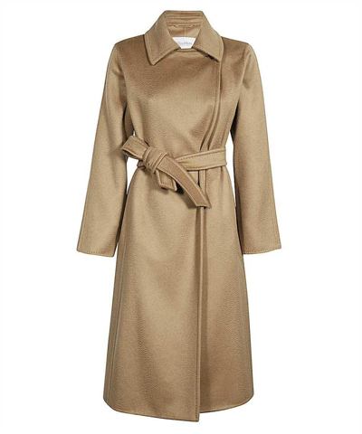 Max Mara Manuela Icon Belted Coat In Brown