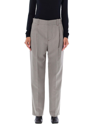 Marni Straight Leg Pleated Cropped Trousers In Grigio