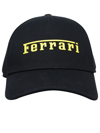 FERRARI BLACK COTTON CAP