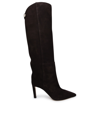 JIMMY CHOO ALIZZE COFFEE SUEDE BOOTS