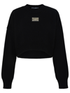Dolce & Gabbana Logo Wool And Cashmere Sweater In Black
