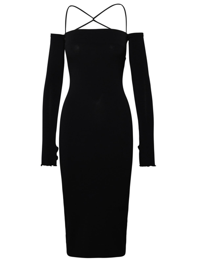 THE ANDAMANE MADDY BLACK POLYESTER DRESS