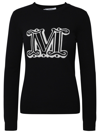 Max Mara Pamir Crewneck Logo Sweater In Black