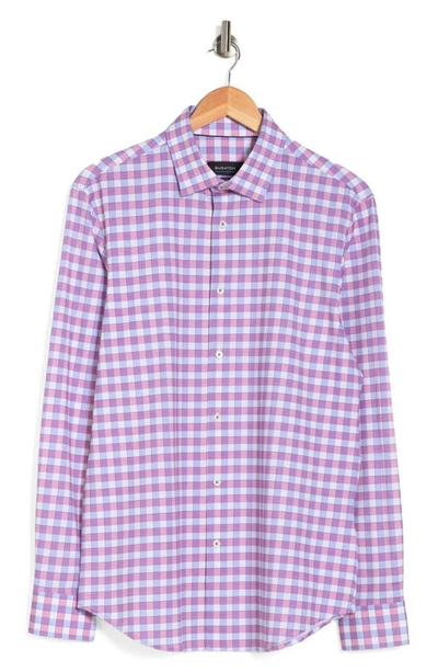 Bugatchi Gingham Button-up Shirt In Berry