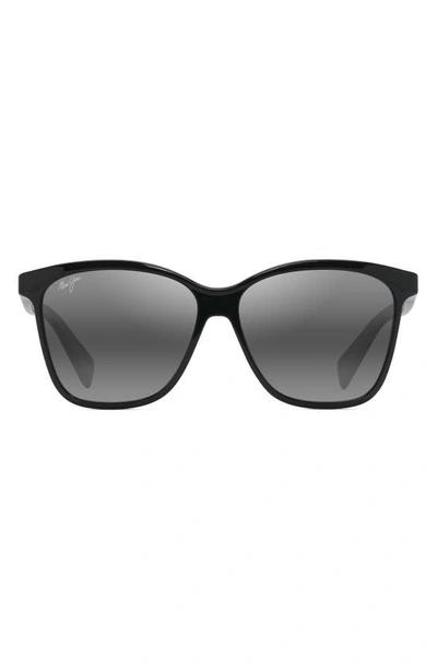Maui Jim Liquid Sunshine 58mm Polarizedplus2® Square Sunglasses In Grey