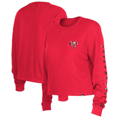 New Era Red Tampa Bay Buccaneers Thermal Crop Long Sleeve T-shirt