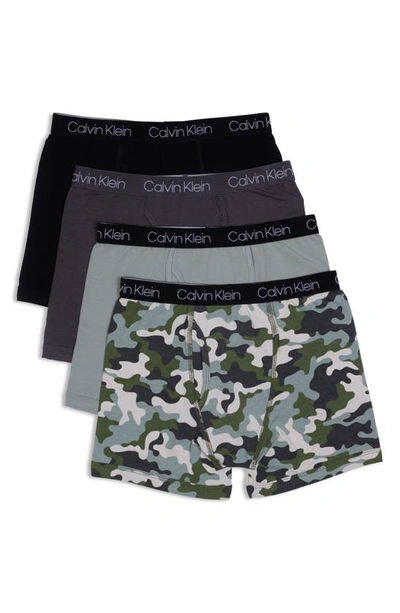 Calvin Klein Kids' Assorted 5-pack Boxer Briefs In Olivine/slate/hg/mgnt/blk Arch