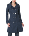 Kimi & Kai Women's Eeva Water-resistant Hooded Trench Coat In Navy